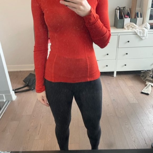 Marc Jacobs Orange Mesh-Mix Long Sleeve Top - Picture 5 of 5